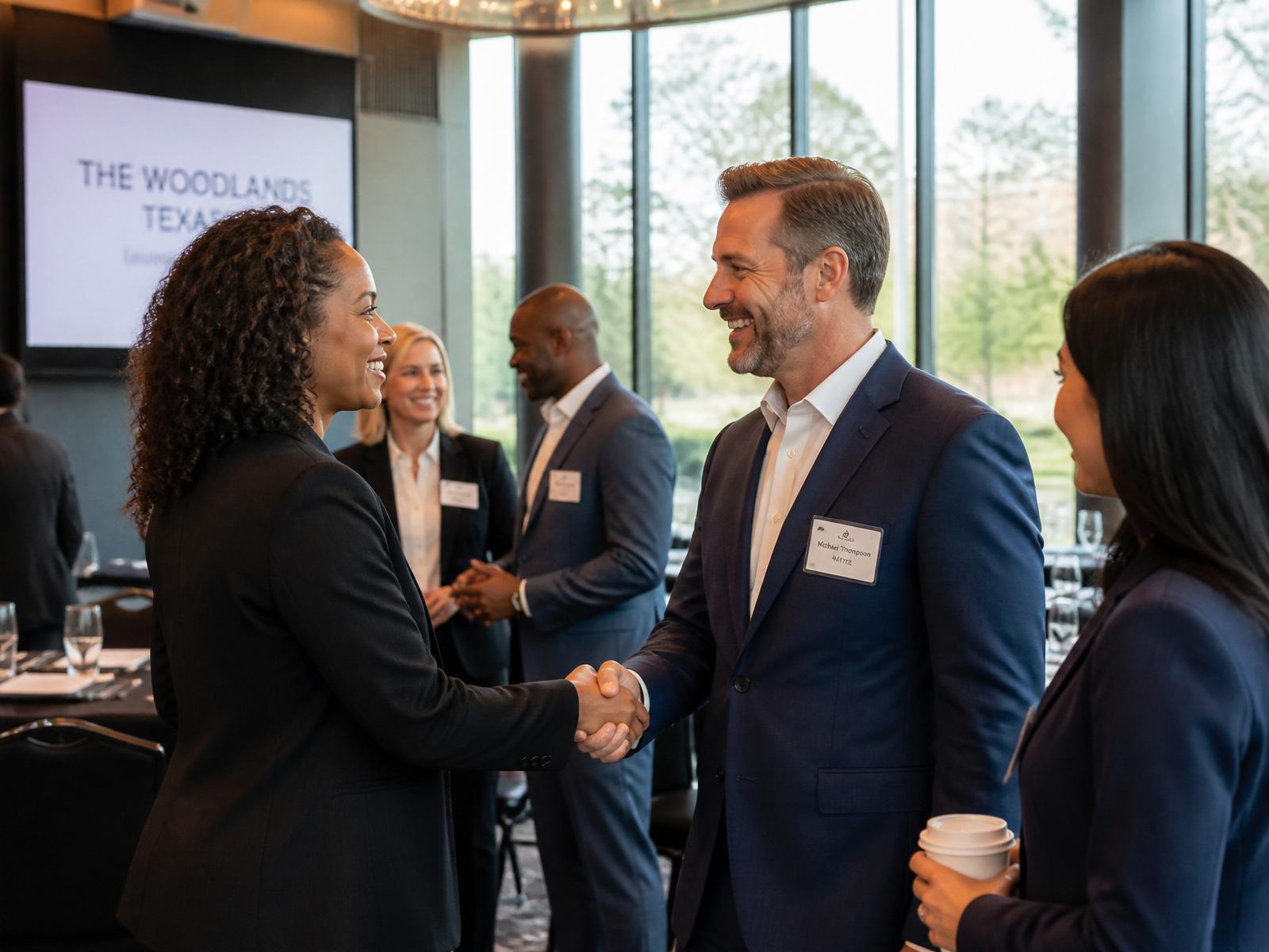 Local professionals networking at a MOCO PNG Tuesday meeting